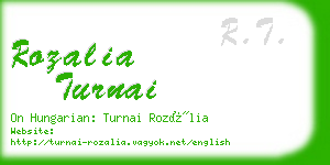 rozalia turnai business card